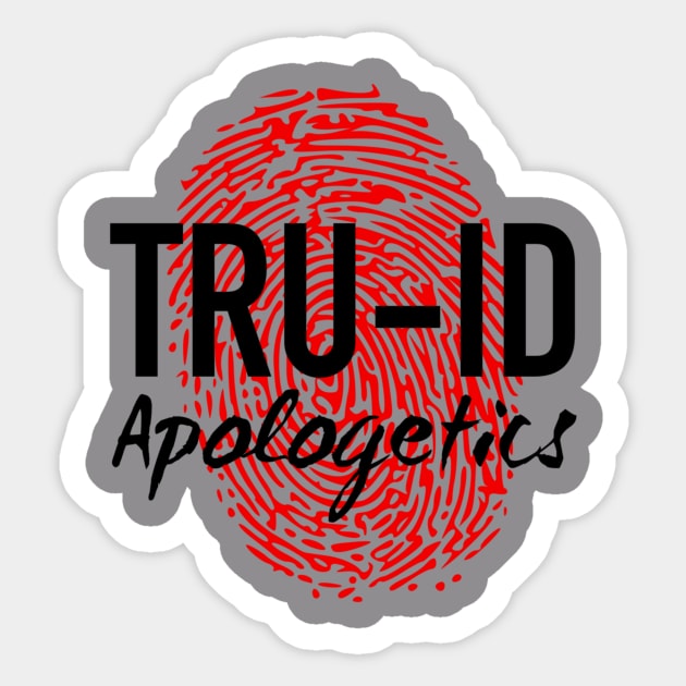 Tru-ID Apologetics (MAIN BLACK) Sticker by Tru-ID Apologetics Ministries Inc.